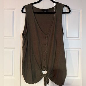 Sanctuary Tied to You Knot Tank - Olive Green